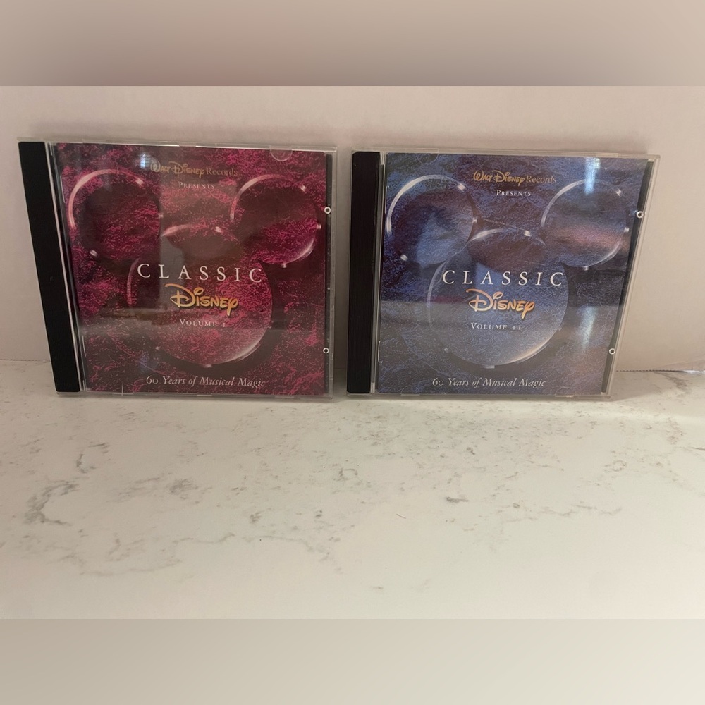 Walt Disney Presents Classic Disney Music Volumes I & II CDS 1995 Buena Vista